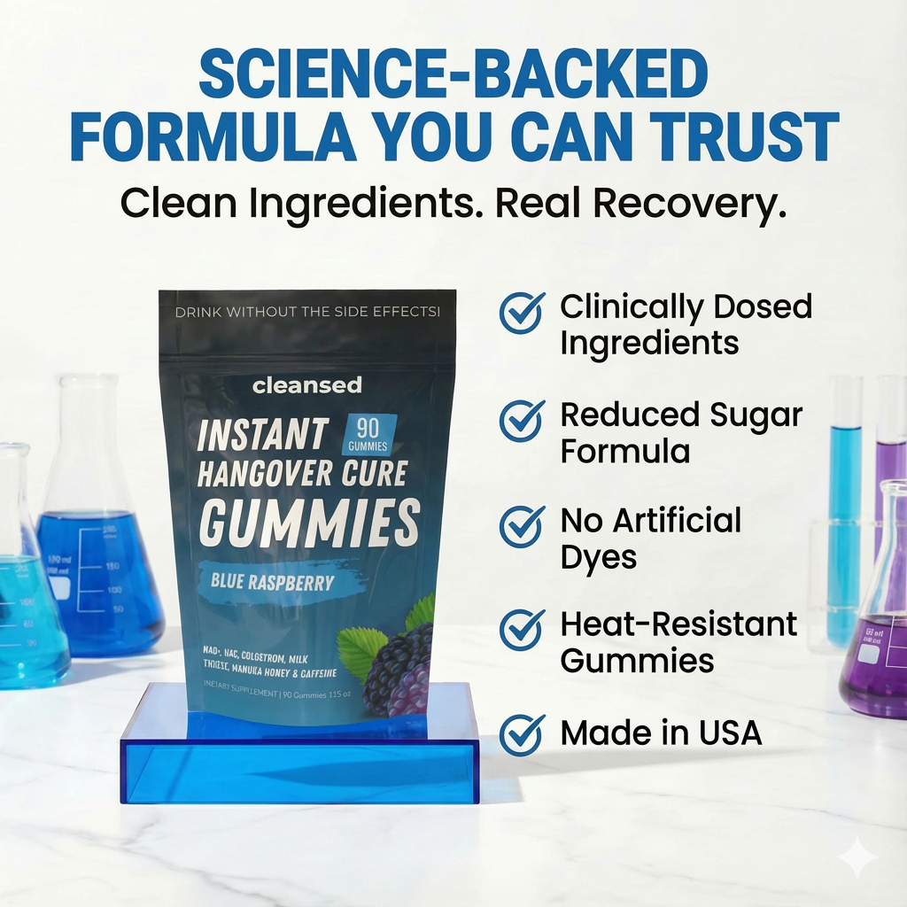 Cleansed Instant Hangover Cure Gummies